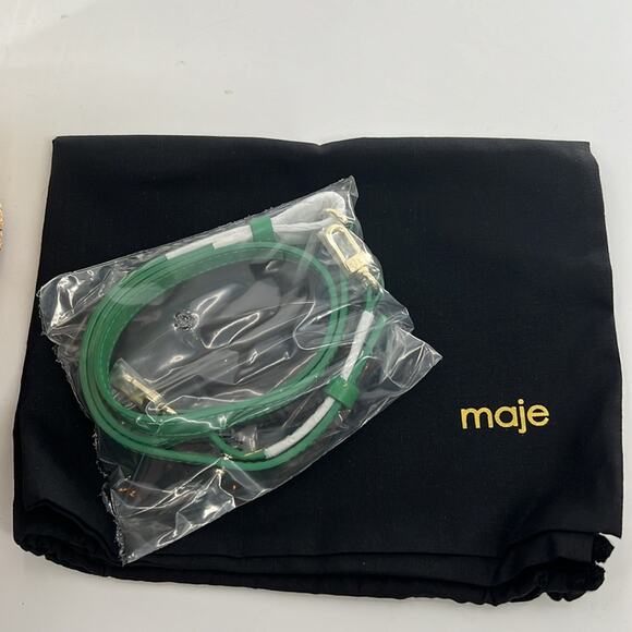 Maje Mini Striped Raffia Basket Bag - Casino Multicolor - NWT $385 MSRP - Picture 8 of 9